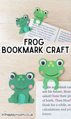 frog bookmark craft for kids to make