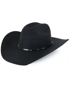 Cody James Men's Drifter 3X Rider Crown Wool Felt Cowboy Hat, Black Western Flat Bill Hat For Rodeo, Western Flat Bill Top Hat For Rodeo, Western Style Flat Bill Hat For Rodeo, Western Style Flat Bill Top Hat For Rodeo, Western Style Top Hat For Rodeo With Flat Bill, Black Western Hat Bands With Flat Bill, Western Style Rigid Brimmed Top Hat, Western Style Brimmed Top Hat, Curved Brim Concho Hat Bands For Rodeo