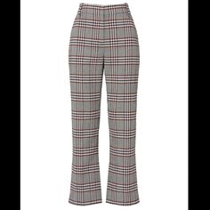 Beautiful Tailoring, Pink Black Red And White Plaid, Good For Work Or Going Out. Size 8 But Can Fit Down To A Size 4 As Low Waisted/Baggy. Worn Only A Few Times. Open To Offers Plaid Slacks, Red And White Plaid, Slacks Pants, Slack Pants, Derek Lam 10 Crosby, Jumpsuit Trousers, Derek Lam, Low Waisted, White Plaid