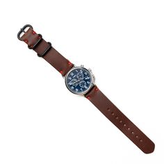 Leather Watch Band - Heritage Brown Popov Leather Timex Weekender, Polished Nickel Hardware, Brown Watch, Brown Leather Strap Watch, Horween Leather, Leather Watch Band, Nickel Hardware, Leather Watch Strap, Leather Watch Bands