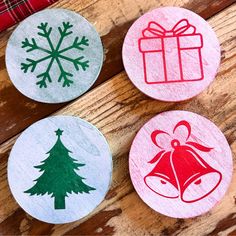 Wooden Holiday Coasters Plush Construction Images, Holiday Coasters, Christmas Coasters, 15 Gifts, Craft Show Ideas, Greeting Card Set, Wood Coasters, Christmas Inspiration, Wood Construction