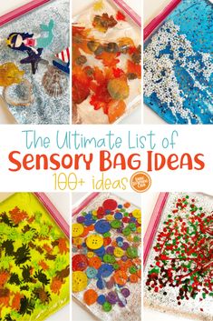 the ultimate list of sensory bag ideas for kids to use in their art projects