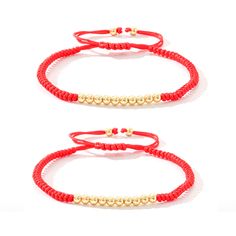 PRICES MAY VARY. 【Red String Bracelets: Symbolism of Good Fortune】Individually handmade with red string, which is an ancient auspicious art, it represents happiness and auspiciousness, people often use to wish each other, express love and care, it has different meanings: "Love"：red string represents eternal love for couples, single wearing it will find their Mr.right. "Blessings"：red string often given to relatives and friends to express blessings and care, and to maintain good luck, health and Amulet Bracelet, Red String Bracelet, For Good Luck, Gold Bracelet For Women, Braided Bracelet, Dainty Bracelets, String Bracelet, Layered Bracelets, Handmade Bracelet