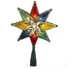 Kurt Adler Star Tree Topper Color: Star Christmas Tree Topper, Lighted Tree Topper, Star Christmas Tree, Prelit Tree, Tree Star, Christmas Tree Star, Black Christmas Trees, Star Tree Topper, Star Christmas