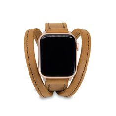 Triple Tour™ Leather Apple Watch Band - Tobacco Brown – Arrow & Board Adjustable Apple Watch Band For Everyday Use, Modern Brown Apple Watch Band For Everyday Use, Adjustable Brown Apple Watch Band, Brown Adjustable Apple Watch Band, Classic Adjustable Rectangular Apple Watch Band, Modern Brown Watch Bands With Adjustable Strap, Modern Brown Watch Band With Adjustable Strap, Brown Waxed Finish Apple Watch Band For Everyday Use, Brown Waxed Apple Watch Band For Everyday