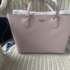 Gorgeous Nwt Peony Blush Kate Spade Tote Kate Spade Nylon Bag, Kate Spade Shoulder Bag, Striped Bags, Kate Spade Totes, Nylon Tote Bags, White Tote, Leather Satchel Bag, Black Leather Crossbody Bag, Kate Spade Wallet