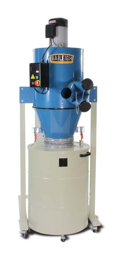 We designed the DC-2100C to be the best dust collector for heavy full-time shops. The 3 HP cyclone dust collector will run 8 plus hours a day. stay cooler than competing machines and keep your shop clean. Recommended for large professional woodworking shops. Covered by a 1-year parts warranty. Includes lifetime technical support by phone. Baileigh Industrial Baileigh 18-volt Dry Dust Collector with Polyester Filter | 1002687 Wood Shops, Shop Dust Collection, Dust Collection System, Cool Fire Pits, Shop Vacuum, Dust Extractor, Swivel Casters, Dust Collector, Dust Collection