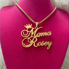 Material: Copper. Color: Gold. Process: Gold plated.  Chain Length: 14",16",18",20",22".  Recipient: Women, Mom, Wife, Girl Friend, Children.  Product Type: Personalized Jewelry.  Gift Type: Necklace.  Occasions: Valentine's Day, Mother's Day, Christmas, Birthday, etc.  Necklace Type: Necklace.  Brand: Silviax Jewelry. Customized Metal Necklaces For Personalized Gifts, Customized Metal Necklace For Personalized Gift, Customized Stainless Steel Necklaces For Mother's Day, Stainless Steel Nameplate Necklace With Adjustable Chain, Personalized Metal Pendant Chain Necklace, Anniversary Name Necklace With Chain, Metal Chain Jewelry For Mother's Day, Mother's Day Metal Chain Jewelry, Customized Metal Necklaces For Mother's Day