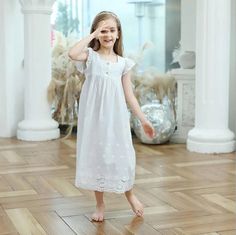 Keep your little one cool and comfortable on summer nights with our "Belle" Nightdress. Made of soft white cotton and featuring delicate broderie detailing. This nightdress is perfect for warmer weather. The short flutter sleeves add a touch of sweetness to this essential piece for any little girl's sleepwear collection. Item Type: Nightdress Material: Cotton Broderie Fit: Fits true to size, take your normal size Length: Mid-Calf Age Range: 3 Years-12 Years Girls Nightgown, Girls Sleepwear, Soft White, Summer Nights, Flutter Sleeve, Night Dress, Mid Calf, Night Gown, White Cotton