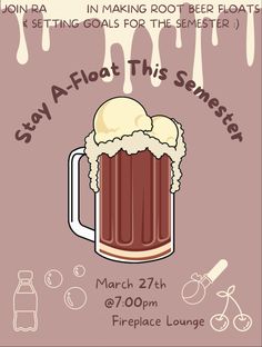 a flyer for a beer festival with a mug of beer and ice cream on it