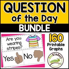 the question of the day bundle for children to use in their writing and spelling skills