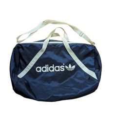 Vintage Y2K Navy Blue Adidas Nylon Duffle Bag Gym Bag Made in Taiwan Medium Size Gently pre-owned in excellent condition. Soft and clean. See photos for details. Navy Blue Adidas, Travel Duffel, Duffel Bag Travel, Blue Adidas, Duffel Bag, Luggage Bags, Adidas Men, Bag Making, Medium Size