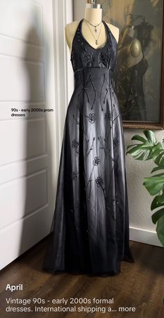 Prom Dresses Goth, 90s Prom Dresses, Just A, 90s Prom Dress, 90s Prom, Prom Inspo, Dr Closet, Funky Dresses, Prom Ideas