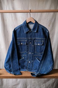 J.C.Penney Foremost 1960's Selvedge Denim Jacket  SIZE Shoulder：45cm Pit to pit：49cm Length：56cm Sleeve：59cm Welcome to our online store https://bansecondhandgoods.com/ Worldwide Shipping The official website provides credit card services,  please contact us via private message if necessary. Find us IG :  ban_secondhand_goods Thank you for checking us out :) Selvedge Denim, Taiwan, 1960s, Gender Neutral, Denim Jacket, Art Collection, Credit Card, Online Shop, Online Store