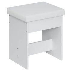 The body of this makeup stool is made of quality wood, with excellent load-bearing capacity; cushion is filled with 4cm thick high elasticity cotton, with excellent elasticity and softness, providing a comfortable sitting experience; the surface is PU leather, not only soft and delicate touch, but also waterproof and stain-resistant, easy to clean. The design of this makeup stool is full of modernity and fashion, creating a comfortable and durable makeup space. Size: Vanity Stool.  Color: White. Vanity Bench Seat, Makeup Bench, Makeup Vanity Stool, Bedroom Vanity Desk, Makeup Space, Bedroom Vanity Set, Vanity Seat, Makeup Vanity Stools, White Dressing Tables