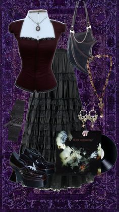 whimsigoth #gothmusic Gothic Outfits Ideas, Whismgoth Aesthetic, Wimsey Goth Outfit, Wiccan Outfits, Whimsical Goth Outfits, Pink Whimsigoth, Whimsigoth Outfits Casual, Whimsigoth Fits, Faerie Goth