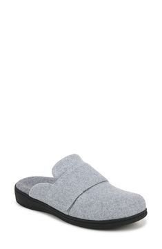 This cozy mule has a plush upper to keep you comfortable while the VIO MOTION™ cushioniong provides both flexibility and stability with every step. Cushioned footbed with arch support Textile upper and lining/synthetic sole Imported Arch Support, Mule, Light Grey, Arch, Motion, Nordstrom, Size 6