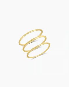 gorjana Jewelry | G Ring Set Simple Stacking Rings, G Ring, Gorjana Jewelry, Stacking Ring Set, Three Rings, Rose Ring, Classic Ring, Stacking Ring, Stackable Rings