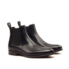 A classic Chelsea boot design constructed in black box calf leather. Features a rounded toe and a leather sole with rubber injections. Each pair of Rome is handcrafted and made-to-order, delivered in 3–4 weeks. Stylish Boots For Men, Styling Chelsea Boots, Botas Chelsea, Custom Made Shoes, Mens Shoes Black, Chelsea Boots Men, Stylish Boots, Slip On Boots, Black Chelsea Boots