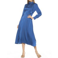 Look Polished And Put Together In The Brooklyn Midi Dress. Its Mock Neckline And Pleated Tie Detail Add An Elevated Touch To Its Long Sleeve Design And Midi Length Silhouette. Mock Neckline With Pleated Tie Detail 3 Button Detail On Shoulder Long Sleeve Design Midi Length Hidden Back Zip Closure 97% Polyester, 3% Spandex Machine Wash Cold Color Is Cobalt Approx 21” Armpit To Armpit, 17.25” Across Front Waistband, 49” Length From Shoulder To Hem New With Tags Cap Sleeve Lace Dress, White Floral Midi Dress, Graphic Print Dress, Red Plaid Dress, Lace Halter Dress, Midi Pencil Dress, Long Sleeve Design, Floral Sheath Dress, Lace Dress With Sleeves