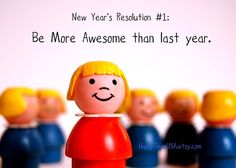 a group of small toy people standing in front of a whiteboard with the words new year's resolution 1 be more awesome than last year