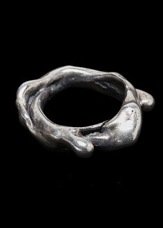 Sterling silver brutalist melted ring oxidized and polished Brutalist Jewelry Rings, Luxury Brutalist Metal Rings, Luxury Brutalist Open Ring, Reticulated Silver, Magic Rings, Brutalist Jewelry, Edgy Rings, Pride Jewelry, Ring Photography