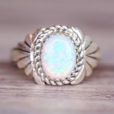 Lovely Natural Opalsterling Ring It Has An Antique Looking Setting! The Dancing Colors In The Opal Are Blue, Pink & White! Very Pretty! Metal Type: 925 Sterling Silver! Stamped: 925 Stone: Opal Ring Size: Size 6 Left Condition: Nwot Opal Promise Ring, Opal Statement Ring, Wedding Rings Art, Opal Diamond Ring, Opal Engagement Ring, Opal Wedding Rings, Antique Wedding Rings, Art Deco Wedding Rings, Opal Engagement