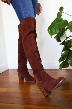 Our best-selling thigh-high boot in the new Coffee Bean suede. In a beautiful, neutral palette, the Logan is always a fan favorite with soft unlined suede uppers and an easy to wear heel height. Logan Suede in Coffee Bean Women's over the knee boot Recycled outsole Natural canvas sock Unlined boot shaft to reduce material consumption and add more comfort Stacked high heel Fall Over-the-knee Wide Calf Boots, Suede Knee-high Boots With Stacked Heel, Brown Over-the-knee Winter Boots, Fall Wide Calf Over-the-knee Boots, Wide Calf Over-the-knee Boots For Fall, Wide Calf Knee-high Boots For Fall, Casual Brown Over-the-knee Boots, Brown Thigh High Boots For Fall, Fall Over-the-knee Medium Width Boots