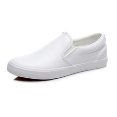 Lasaky - Medical Care Work Shoes with Soft Protective Sole, Breathable Casual Design, Waterproof Microfiber Slip-on Shoes for Corporate Procurement with Rubber Sole White Slip On Shoes, White Slip, Casual Design, Casual Flats, Medical Care, Work Shoes, Olivia Mark, Slip On Shoes, Rubber Sole