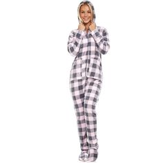 Invest in yourself, invest in comfort. Relax in both comfort and style with these stylish onesie adult pajamas women from Alexander Del Rossa. Whether you decide to buy this fleece non-footed or footed pajamas as a gift or for yourself, everyone deserves a life of comfort. Feel good from head to toe in the fabric you wear. Warm and soft, this onesie women pajamas set are made from coral fleece to keep you warm no matter how low the temperature drops. Plus, there’s a cozy drawstring hood to keep Onesie Women, Adult Footie Pajamas, Onesies For Women, Adult Onesies, Winter Pjs, Adult Onesie Pajamas, Female Features, Footie Pajamas, Footed Pajamas