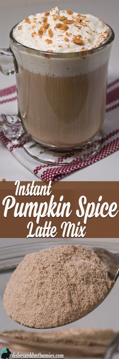 pumpkin spice latte mix in a glass bowl