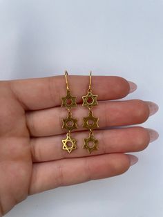 Beautiful and stylish Jewish star earrings. The Star of David, known in Hebrew as the Shield of David or Magen David. Comes in a beautiful sheer bag for gift giving For the whole collection please check out my website at: https://www.motekjewelry.com Symbolic Star Shaped Earrings For Gift, Symbolic Star-shaped Nickel-free Earrings, Symbolic Nickel-free Star Earrings, Nickel-free Star Shaped Symbolic Earrings, Jewish Earrings, Pomegranate Necklace, Star Drop Earrings, Accessory Inspo, Oxidized Silver Earrings