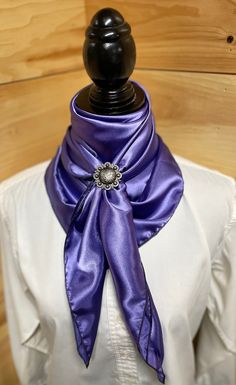 Charmeuse Mix  Charmeuse silk/satin  is a wondrous fabric, it's shiny, silky, and soft, it moves like water - the drape is out of this world! This makes it perfect for items worn against the skin - (Conchos Sold Separate) Elegant Purple Silk Scarf For Wedding, Formal Solid Color Satin Silk Scarf, Formal Solid Satin Silk Scarf, Elegant Silk Scarf With Satin Finish, Elegant Blue Satin Silk Scarf, Solid Color Satin Silk Scarf, Party Silk Scarf With Satin Finish, Silk Scarf With Satin Finish For Wedding, Wild Rag