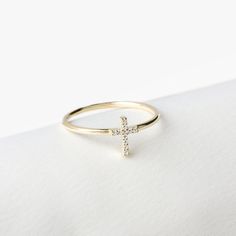 For those who love to wear religious jewelry, our diamond cross Ring are just for you. The diamonds are 100% natural, very high quality and full of sparkle F E A T U R E S * Made to order. * Gold KT: 14K * Gold Color Selection: Yellow Gold, Rose Gold, White Gold * Gemstone: Genuine Diamond * Diamond Cut: Round * Diamond Carat: 0.05 ct.  * Ring Lenght: 8,30 mm / 0.33 inch * Ring Width: 6,00 mm / 0.24 inch * Diamond Color Clarity: G.VS Color, SI Clarity * Ready to Ship in 1-3 Business Days * 100% USA sourced * 2 years warranty * Free Express International Shipping * Free returns within 14 days from order date 14K Solid Gold Cross Ring, Real Diamond Large Cross Ring, Diamond Cross Ring, Gift Ring,Jesus Christ Ring,Religious Jewelry,Mothers Day Gift We loved making our jewelry with special des Diamond Cross Ring For Gift, Diamond Cross Rings For Gifts, Cross-shaped Diamond Ring For Gift, Diamond Cross Ring With Diamond Accents For Promise, Promise Ring With Cross Shaped Diamond Accents, Diamond Cross Ring For Anniversary, Gold Diamond Cross Ring, Wedding Rings With Diamond Cross Design, Gold Cross Ring