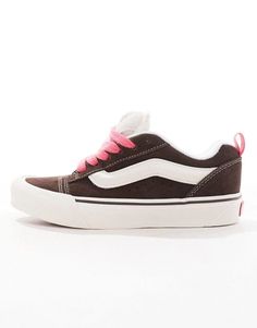 Shoes.by.Vans.Made for unboxing.Low-profile design.Pull tab for easy entry.Lace-up fastening.Padded cuff.Signature Vans branding.Old Skool stripe to sides.'Off The Wall' heel tab.Chunky sole.Signature waffle tread.Product Code: 134223163 Pink Vans Sneakers With Vulcanized Sole, Sporty Brown Vans Skate Shoes, Pink Vans Skateboarding Sneakers, Pink Vans Sneakers For Skateboarding, Brown Low-top Vans Sneakers, Vans Pink Skate Shoes With Rubber Sole, Pink Vans Skate Shoes For Sports, Pink Vans Skate Shoes, Brown Vans