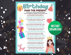 birthday pass the present for kids