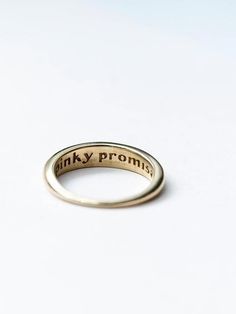 Promise Rings For Hi, Promise Rings For Your Daughter, Sign Language Rings, Unique Small Promise Rings, Womem Promise Rings, Pearl Friendship Rings, Love Stay Ring, Metal Stamped Jewelry Rings, Minamalist Promise Rings