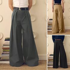 Mens High Waist Zipper Formal Work Bottoms Loose Trousers Wide-Leg Long Pants | eBay High Waist Pants Men, High Waisted Pants Men, Mens High Waisted Trousers, Work Bottoms, Formal Pants For Men, Wide Leg Pants Men, Mens Pleated Pants, Vintage Wide Leg Pants, Wide Leg Pants Pattern