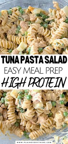 High Protein Tuna Pasta Salad for Meal Prep Cold Pasta Salad Recipes With Tuna, Low Calorie Tuna Pasta Salad, Tuna Tarragon Pasta Salad, Healthy High Protein Cold Lunches, Protein Tuna Pasta Salad, Tuna Salad Lunch Meal Prep, Tuna For Lunch Ideas, Tuna Bean Pasta Salad, Easy Protein And Veggie Meals