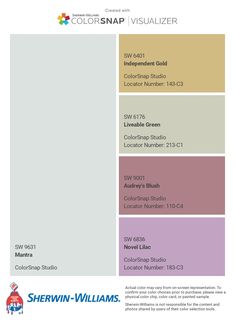 the color scheme for sherwinn williams's paint