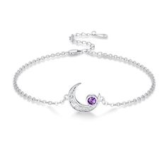 PRICES MAY VARY. 🌙[Birthstone Bracelet Design] This Celtic Moonlight Bracelet, with Celtic knot added to the crescent moon design, crescent moon and Celtic knot embellishment, simple and generous, symbolizing eternal, pure love, adding February birthstone embellishment, symbolizing kindness of heart, peace of mind, purity and sincerity. 💫[Hypoallergenic Bracelet] The Celtic Moon Moonstone Bracelet is made of 925 sterling silver and is set with a premium February birthstone, crafted with care i Crescent Moon Design, Moon Butterfly, Celtic Moon, Bracelet Butterfly, February Birthstone Jewelry, Dragonfly Bracelet, October Birthstone Jewelry, Celtic Knot Pendant, Graduation Jewelry