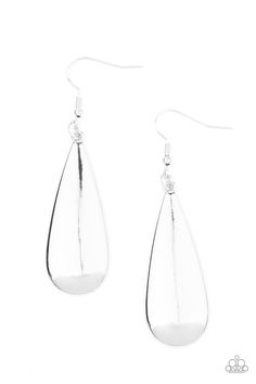 Brushed in a high-sheen shimmer, an oversized silver teardrop swings from the ear for a dramatically classic look. Earring attaches to a standard fishhook fitting. Sold as one pair of earrings. Thick Silver Ring, Antique Brass Frame, Hammered Silver Ring, Purple Pearl, Silver Frames, Teardrop Beads, The Ear, The Drop, Drop Off