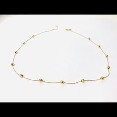 Ball Necklace 14kt Gold Solid 17 Inches Ball Necklace, 14kt Gold, Womens Jewelry Necklace, Gold Color, Jewelry Necklaces, Womens Sizes, Women Jewelry, Necklaces, Gold