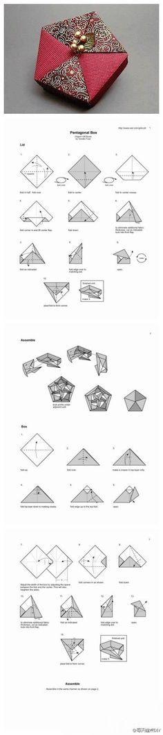 the instructions for how to make an origami purse