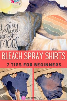 the instructions for how to make t - shirts with spray paint