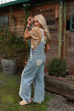 City Garden Floral Overalls - Denim | Three Bird Nest Gardener Aesthetic Outfit, Girl Overalls Outfit, Overalls Fall Outfits, Jean Overall Outfits, Overalls Fall, Floral Overalls, Paisley Print Fabric, Weekend Market, Overalls Denim