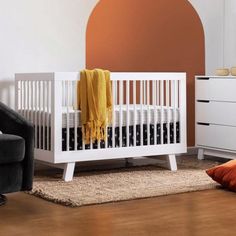 Babyletto - Hudson Crib - White Babyletto Hudson Crib, Babyletto Hudson, Crib To Toddler Bed, Spindle Design, Crib Toddler Bed, Adjustable Mattress, Convertible Crib, Crib Mattress, Modern Nursery