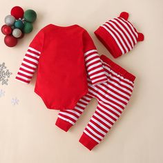 Material: CottonAge Range: 3-24mStyle: CasualCollar: O-NeckItem Type: SetsClosure Type: Pullover Please, allow between 15-45 business days for your order to arrive. Thank you for shopping with us! Baby Boy Christmas Outfit, Baby Kostüm, Boys Christmas Outfits, Baby Boy Christmas, Newborn Beanie, Christmas Romper, Girls Christmas Outfits, Newborn Christmas