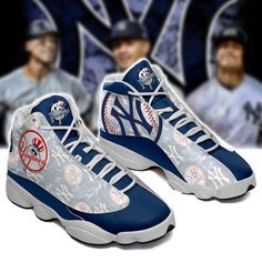 Yankees AJ13 Sneakers Custom For Fans W13082-Gear Wanta Fade-resistant Custom Sneakers For Light Sports, Fade-resistant Lace-up Jordan Shoes, Jordan Shoes For Light Sports With Fade-resistant Round Toe, Jordan Leather Shoes With Rubber Sole And Round Toe, Leather Jordan Shoes With Rubber Sole And Round Toe, Leather Jordan Shoes With Rubber Sole, Jordan Shoes With Cushioned Footbed For Sports, High-top Lace-up Sneakers With Leather Sole For Sports, Leather Sole High-top Lace-up Sneakers For Sports