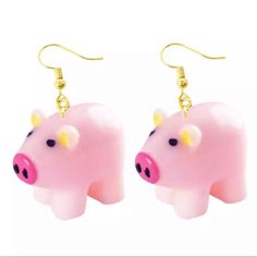 Material Zinc Alloy Unicorn Pig, Christmas Gift Earrings, Pig Earrings, Unicorn Earrings, Kids Earrings, Cute Pigs, Animal Earrings, Girls Gift, Animal Fashion